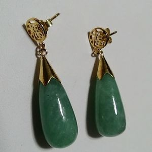 14 KT Jade Earrings